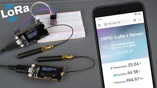 ESP32 LoRa Sensor Monitoring with Web Server Long Range Communication [upl. by Hawken]