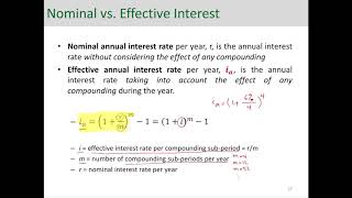 Eng Economic Analysis  Nominal amp Effective Interest Rates [upl. by Editha380]