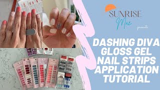 Dashing Diva Nail Gloss Strip Application Tutorial  Best Manicures for Vacations  No UV light Gel [upl. by Douville993]