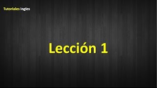 Aprenda Ingles escuchando leccion 1 [upl. by Adliwa776]