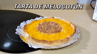 Tarta de Melocotón en Almíbar  Receta sencilla [upl. by Dulce667]