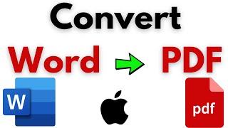 How To Convert Word To PDF On Mac 2021 [upl. by Ailegave652]