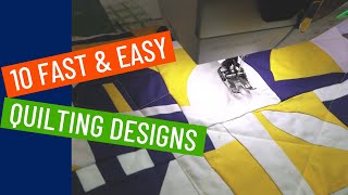 🏅 🥳 10 Fast amp Easy Quilting Designs  Finish Your Quilt [upl. by Adile634]