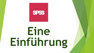 SPSS  eine Einführung [upl. by Aisylla421]