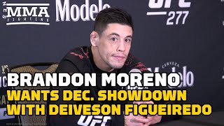 Brandon Moreno Wants Deiveson Figueiredo Fight In December  UFC 277  MMA Fighting [upl. by Guthry]