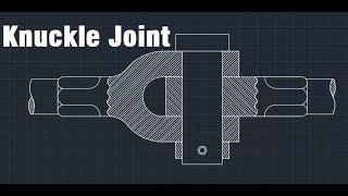 AutoCAD II Knuckle Joint II 2D II Sectional Front View [upl. by Averell]