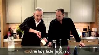 aerolatte  milk frother makes three layer caffè latte macchiato [upl. by Conte]