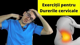 6 exerciții de kinetoterapie pentru coloana vertebrală cervicală kinetoterapie [upl. by Nilya]