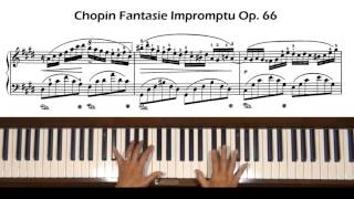 Chopin Fantaisie Impromptu Op 66 Piano Tutorial Part 1 [upl. by Randolf323]