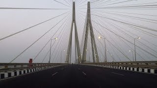 Driving in Mumbai Bandra–Worli Sea Link  Maharashtra India [upl. by Tnahsin655]