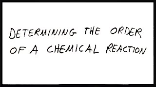 Determining the Order of a Reaction [upl. by Yhtimit]