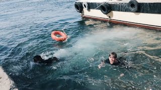 Jump to boat attempt DOUBLE FAIL 🇹🇷 ad [upl. by Animrac617]