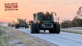 John Deere S780 Combines On the Move in Soybeans [upl. by Binette571]