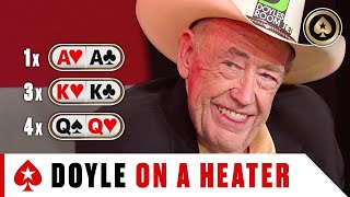 Doyle Brunson dealt KKQQAA crazy amount of times ♠️Best of The Big Game ♠️ PokerStars [upl. by Airtap]