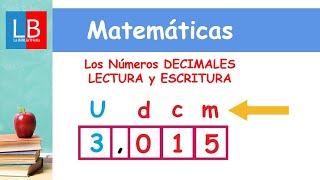 Los Números DECIMALES LECTURA y ESCRITURA ✔👩‍🏫 PRIMARIA [upl. by Tatman]