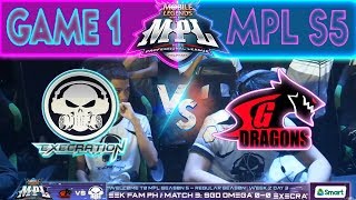 GAME 1  EXECRATION vs SGD OMEGA  MPL PH Season 5 [upl. by Rasure]