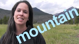 How to Say MOUNTAIN and SENTENCE  American English [upl. by Joo224]