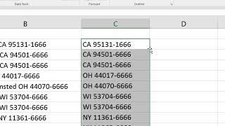 How to split a full address in excel into Street City State amp Zip columns [upl. by Eirehs]