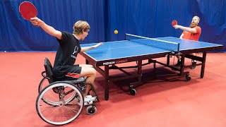 Wheelchair Table Tennis ft Pro Player [upl. by Vitalis]