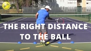 Tennis Tip The Right Distance To The Ball [upl. by Lianna397]