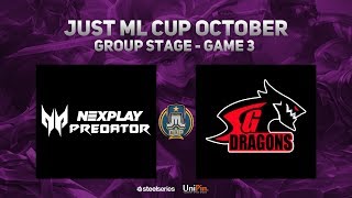 Just ML Cup October Day 6 NXP Predator AE vs SGD Omega Game 3 BO3  Just ML Mobile Legends [upl. by Yecnahc250]