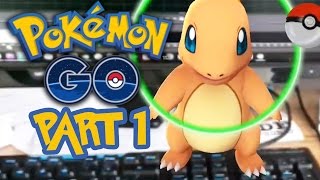 Pokemon GO Gameplay Lets Play  Walkthrough Part 1  FIRST POKEMON [upl. by Aihsenat]