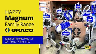 Graco Magnum Airless Paint Sprayers  Project Painter Plus Magnum X5 Magnum X7 Pro x 17 Pro x 19 [upl. by Haidabez]