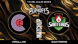 Criollos de Caguas vs Santeros de Aguada  BSN2024 [upl. by Korey]