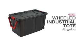 Sterilite 40 Gallon Wheeled Industrial Tote [upl. by Trevethick378]