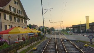 ★ 🇨🇭 Wil  Weinfelden  Romanshorn cab ride Mittelthurgaubahn Switzerland 082019 [upl. by Bethena390]