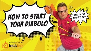 How to Start Your Diabolo  Diabolo Tricks For Beginners  KickFire Diabolos  Chinese YoYo Tricks [upl. by Cirdet950]