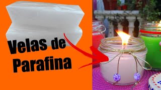 Como hacer VELAS con PARAFINA [upl. by Neetsyrk]