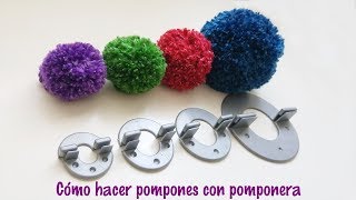 Cómo hacer pompones de lana con pomponera [upl. by Higley]