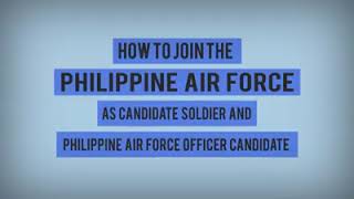 PHILIPPINE AIR FORCE Recruitment Process [upl. by Kylander]