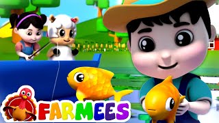 Once I Caught A Fish Alive  Count 1 to 10  Kids Nursery Rhymes amp Songs for Babies  Farmees [upl. by Lyrehs]