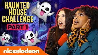 Daniella amp Lilimar FREAK OUT in the Haunted House Challenge Pt 1 👻  Nick [upl. by Seidel768]