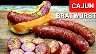 Bratwurst Recipe  Jalapeno Cheddar Cajun Brats [upl. by Aivatal916]