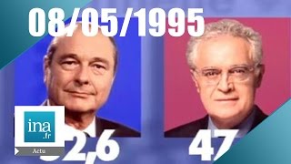 20h France 2 du 8 mai 1995  Jacques Chirac élu Président  Archive INA [upl. by Kondon]