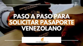 Importante Paso a paso para solicitar pasaporte venezolano [upl. by Wyon269]