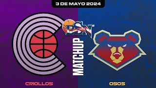 Criollos de Caguas vs Osos de Manati  BSN2024 [upl. by Ring536]