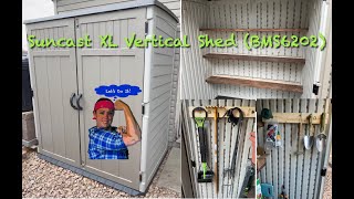 Assemble Suncast XL Vertical Shed BMS6202  Few steps the manual left out [upl. by Lebasiairam]