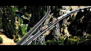 4K Feather River Route Union Pacifics Canyon Winnemucca amp BNSF Gateway Subdivisions [upl. by Htrahddis]