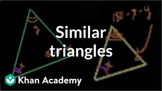 Similar triangles  Similarity  Geometry  Khan Academy [upl. by Oinafipe]