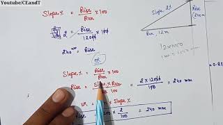 How to calculate slope in construction work  Slop Calculation Formula  Slope [upl. by Shuler]