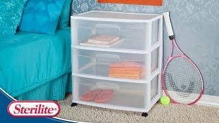 Sterilite Wide 3 Drawer Cart [upl. by Ahsekad]