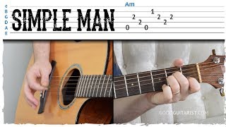 quotSimple Manquot Guitar Tutorial  Lynyrd Skynyrd  Arpeggiate Basic Chords [upl. by Eveineg]