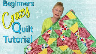 Beginners Crazy Quilt Tutorial  The Sewing Room Channel [upl. by Kliment]