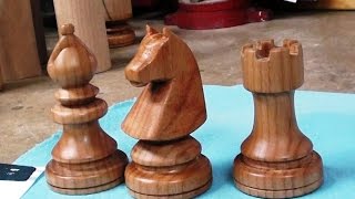 Woodturning a Chess Set  The Knights [upl. by Yanarp676]