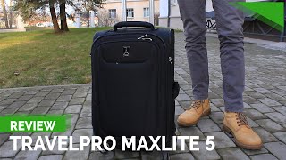 Travelpro Maxlite 5 CarryOn Review  Affordable Lightweight Spinner Luggage for Frequent Travelers [upl. by Eilatam]