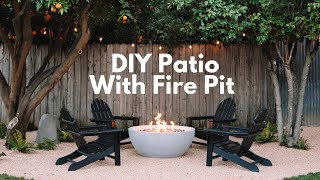 How to Build a DIY Patio and Fire Pit Seating Area [upl. by Noakes]